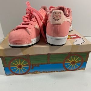 adidas Superstar J Hamm Toy Story Girls Size 3.5 Pink Sneaker Shoes Pixar Disney